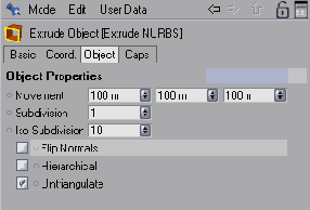   Extrude NURBS